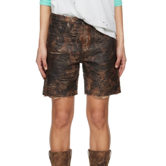 BNWT SS25 ACNE STUDIOS LOOSE FIT DENIM MONOGRAM SHORTS 46 & 50 - Picture 10 of 13